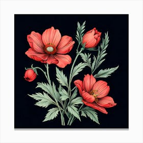 Red Poppies 4 Canvas Print