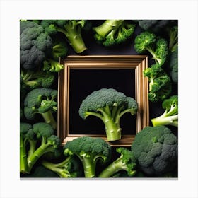 Broccoli In A Frame 4 Canvas Print