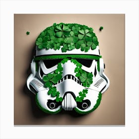 star wars storm trouper in shamrocks Canvas Print