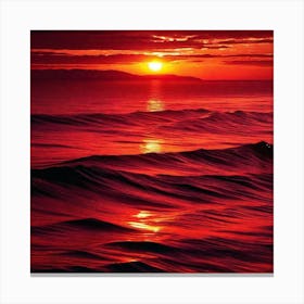 Sunset Over The Ocean 87 Canvas Print