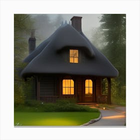 Fairy House In The Forest Canvas Print