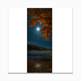 Moonlight Over Lake Canvas Print