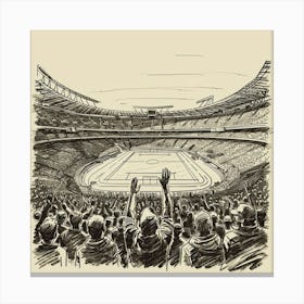 A Stadium Crowd Hand Drawn Sketch Illustration 1718674920 4 Canvas Print