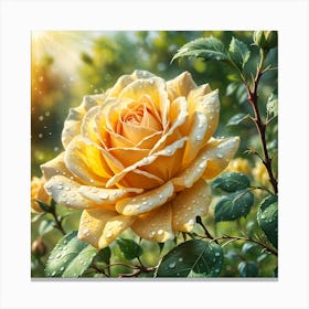 Yellow Rose Canvas Print