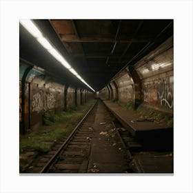 Abandoned Train Tunnel Canvas Print