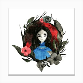 Gothic victorian ghost illustration Canvas Print