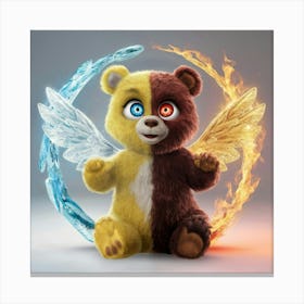 Teddy Bear With Wings Canvas Print