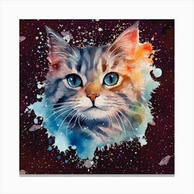 Galaxy Kitty Art Print (11) Canvas Print