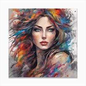 Colorful Woman Canvas Print