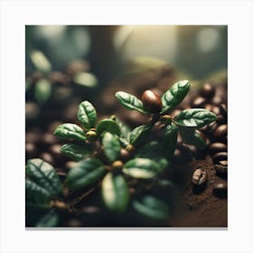 Coffee Beans In The Forest 2 Canvas Print