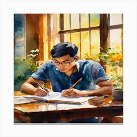 Asian Student Canvas Print