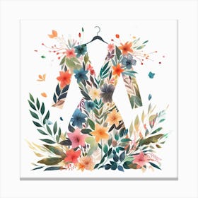 Floral Dress 1 Canvas Print