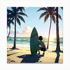 Surfer Girl Canvas Print