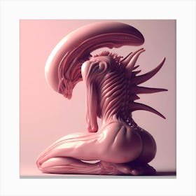 Alien Portrait Pink 15 Canvas Print