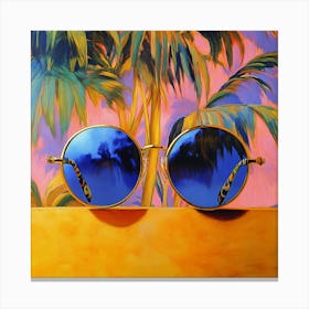 'Blue Sunglasses' Canvas Print