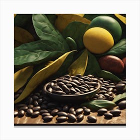 Black Beans 3 Canvas Print