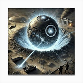 Gravitational Distortion Bomb Canvas Print