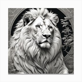 Lion Of The Forest Canvas Print