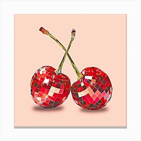 Disco Ball Cherries Canvas Print