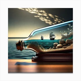 Ship In A Bottle 5 Canvas Print