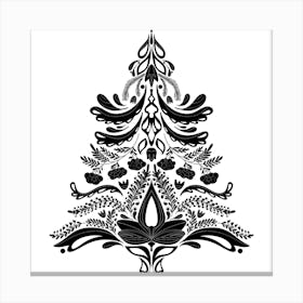 Christmas Tree Vector Canvas Print