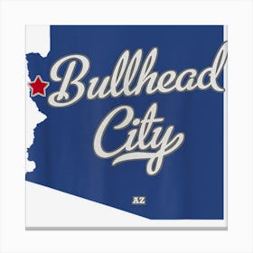 Bullhead City Arizona Az Map Canvas Print