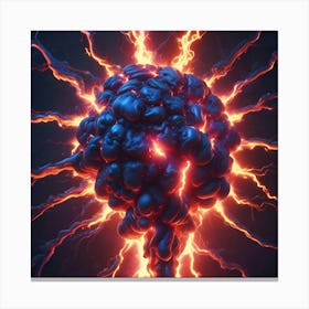 3d Rendering Of A Brain gray matter Canvas Print