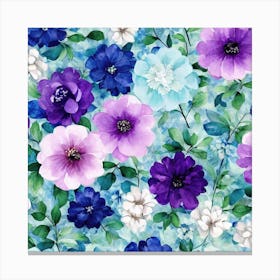 Purple Flowers 4 Canvas Print