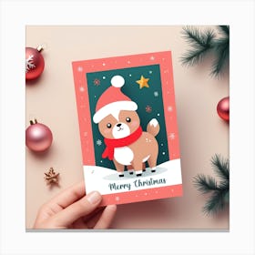 Merry Christmas Card 2 Canvas Print