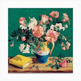 Oleanders,vibrant with Vincent Van Gogh Dining Room Art Print Canvas Print