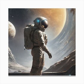 Space Astronaut Canvas Print