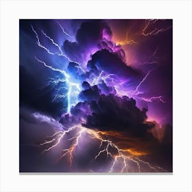 Lightning In The Sky 5 Canvas Print