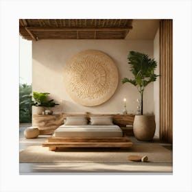 Ultra Realistic Photo Of Bali Inspired Cream Stone (6) Canvas Print