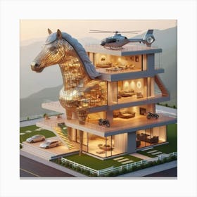 Horse House Canvas Print