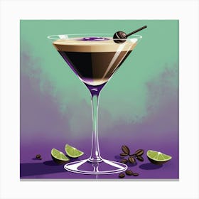 Illustrative Albedo Espresso Martini Green Purple Art 0 Canvas Print