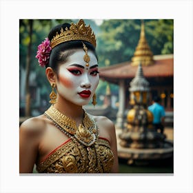 Leonardo Lightning Thailand Art 0 Canvas Print