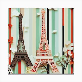 Dreamy Paris Eiffel Tower 3D Canvas Print