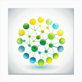 Abstract Network Canvas Print