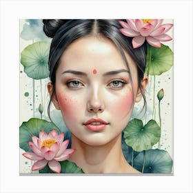 Lotus Flower 1 Canvas Print