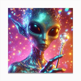 Alien With A Wand 1 Canvas Print