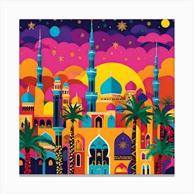 NEON DUBAI CHRISTMAS Canvas Print