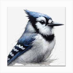 Bluejay ~Reimagined 15 Canvas Print