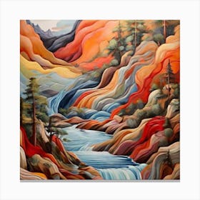 Canyon Stream Canvas Print