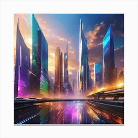 Futuristic City 125 Canvas Print