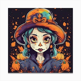 Halloween Girl 1 Canvas Print