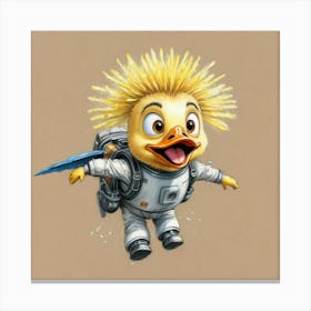 Astronaut Duck 1 Canvas Print