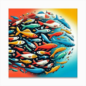 Fishes In The Sea Canvas Print