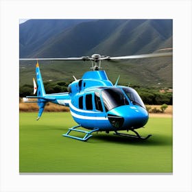 Helicoptero A Punto De Despegar Canvas Print