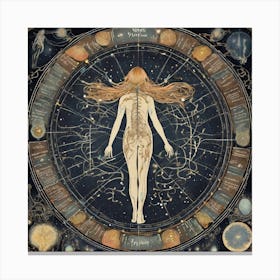 Astrological Nouveau Chart Series - 6 Canvas Print