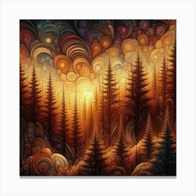 Sunset Forest Canvas Print